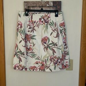 Cream floral Joe Fresh skirt